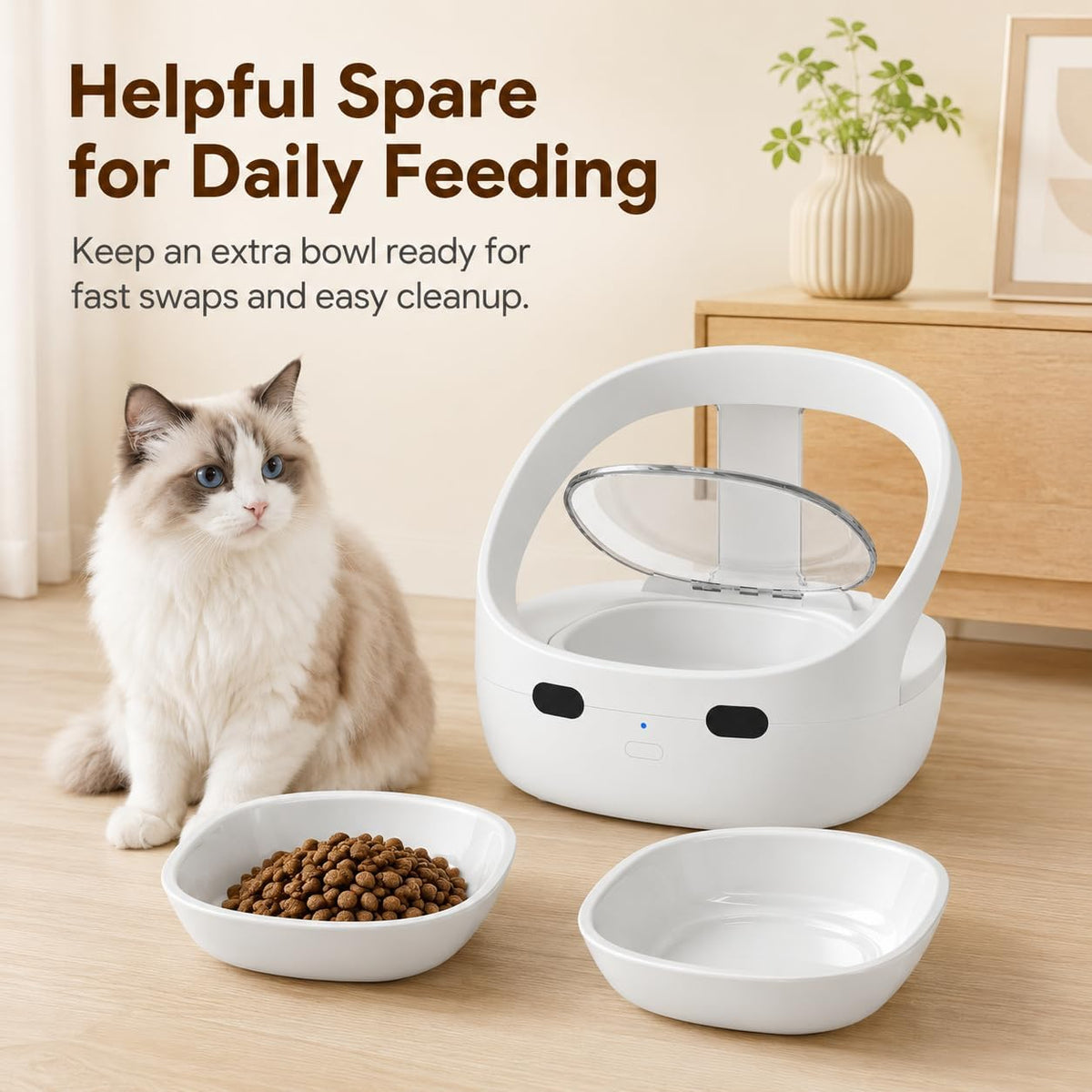 Replacement Bowl for RFID Cat Feeder, 400 mL, Bowl Only